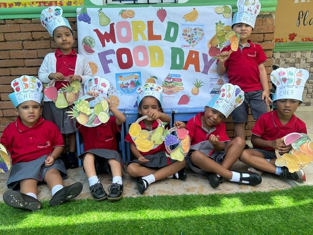 Niños del nivel inicial en el World Food Day